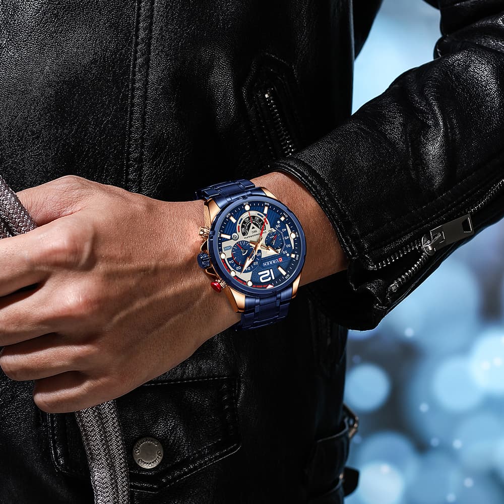 Blue luxury watch hero banner